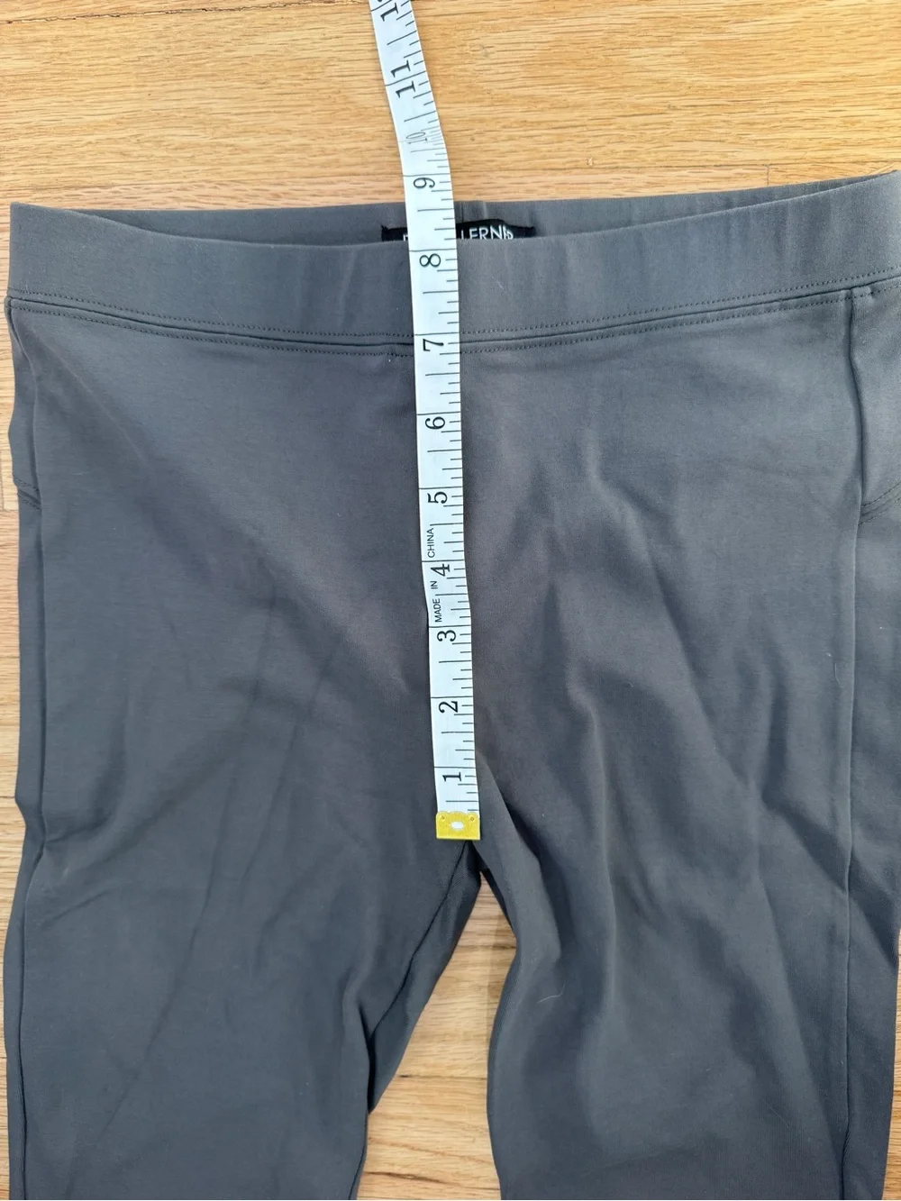 David Lerner Moto Leggings Size Medium Olive Drab Green Grey